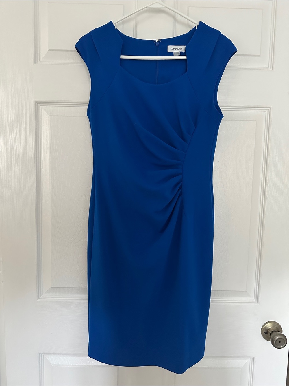Calvin Klein Royal Blue Cap Sleeve Sheath Dress